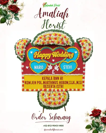 Papan Bunga Pernikahan Mangli